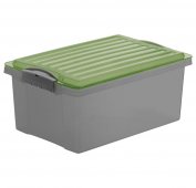 Stapelbox COMPACT A4, RENEW grau/grün