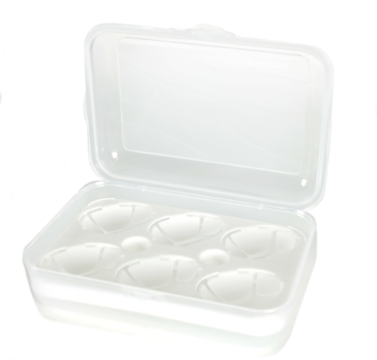 Maße 7 * 15 * 23CM Transparent Blau Eier Multifunktionsbox Transportbox aus Kunststoff Demarkt Eierbox für 15 Eier 